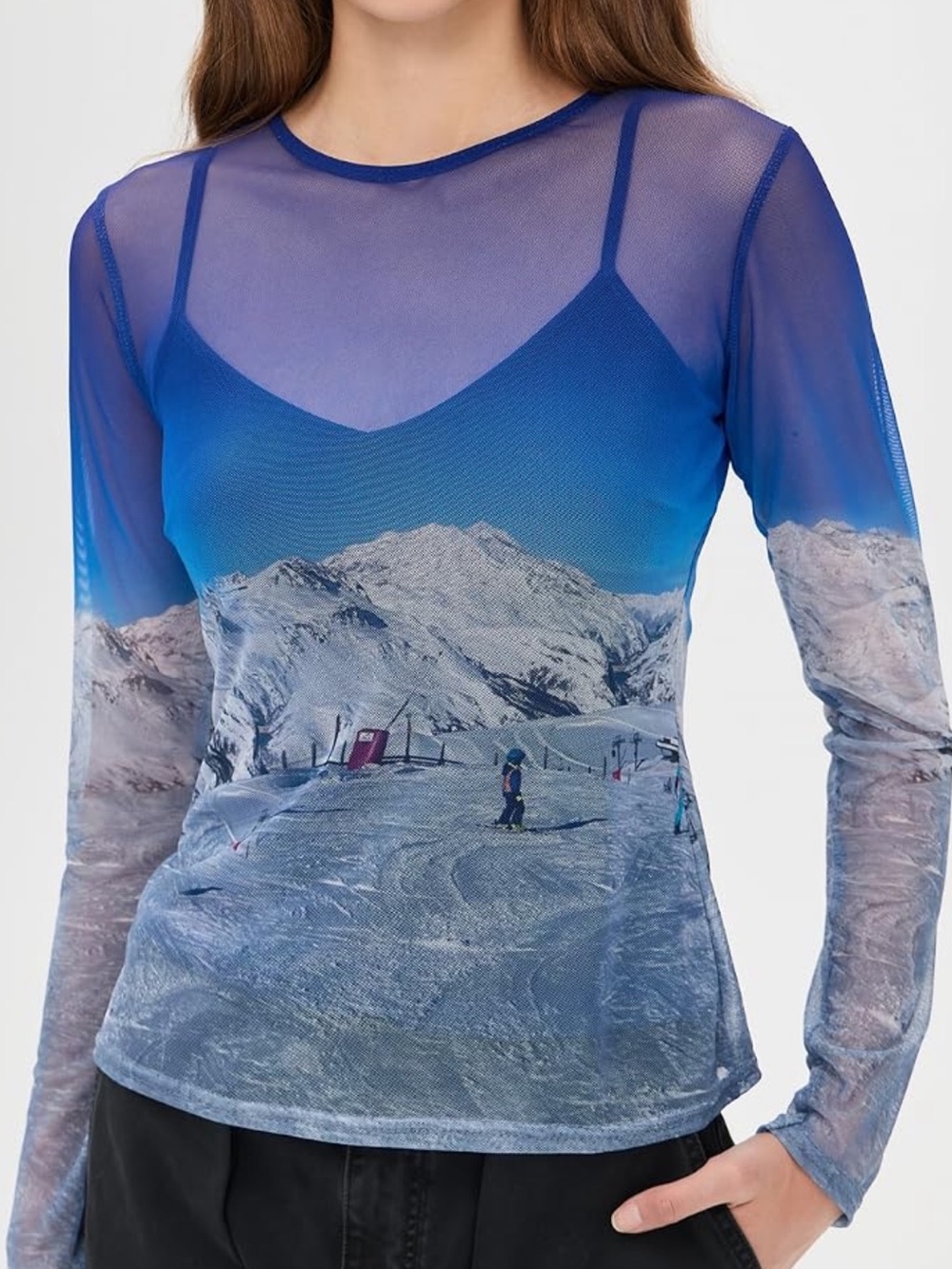 Never Fully Dressed Mesh Long Sleeve Top